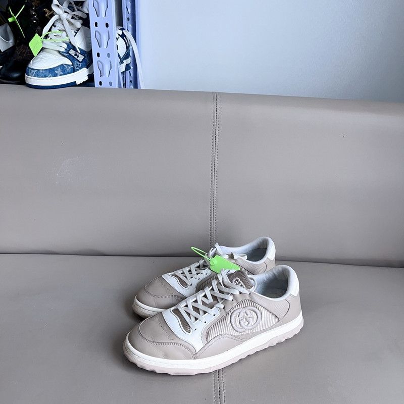 Gucci Gucci MAC80 Leather Sneakers in Gray 0079 Size US 9.5 / EU 42-43 - 1 Thumbnail