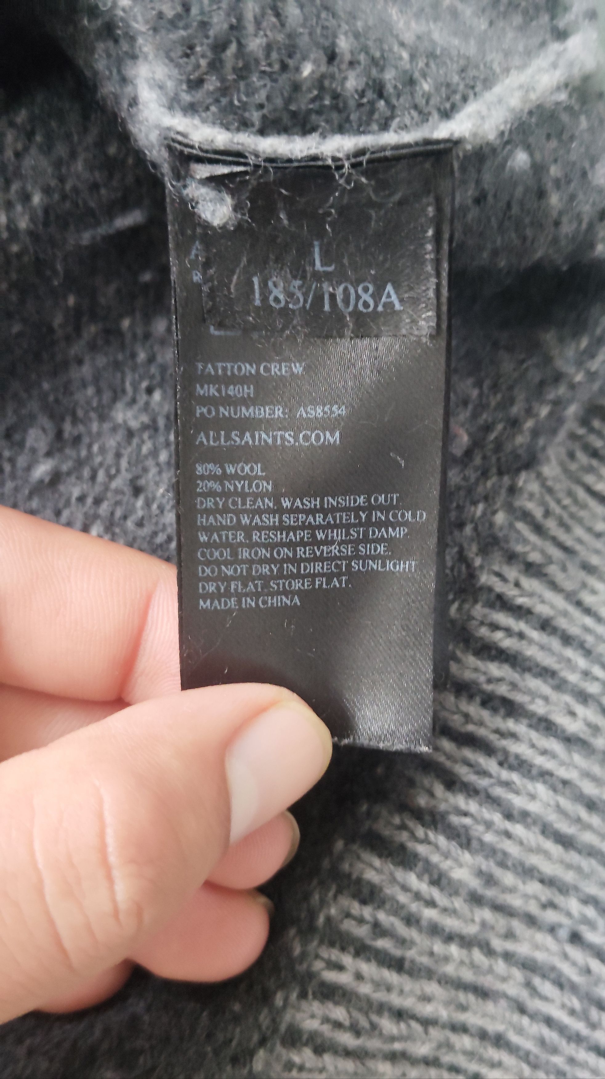 Allsaints ALLSAINTS TATTON CREW Knit sweater Size US L / EU 52-54 / 3 - 5 Thumbnail