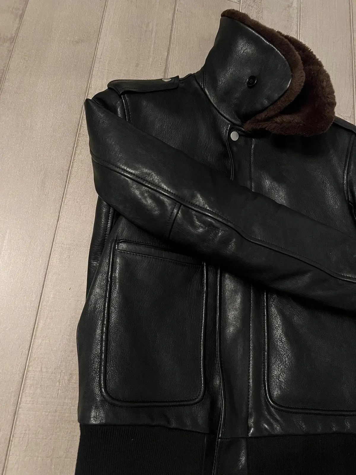 Maison Margiela Maison Margiela Faux Shearling Flight Leather Jacket Size US S / EU 44-46 / 1 - 6 Thumbnail