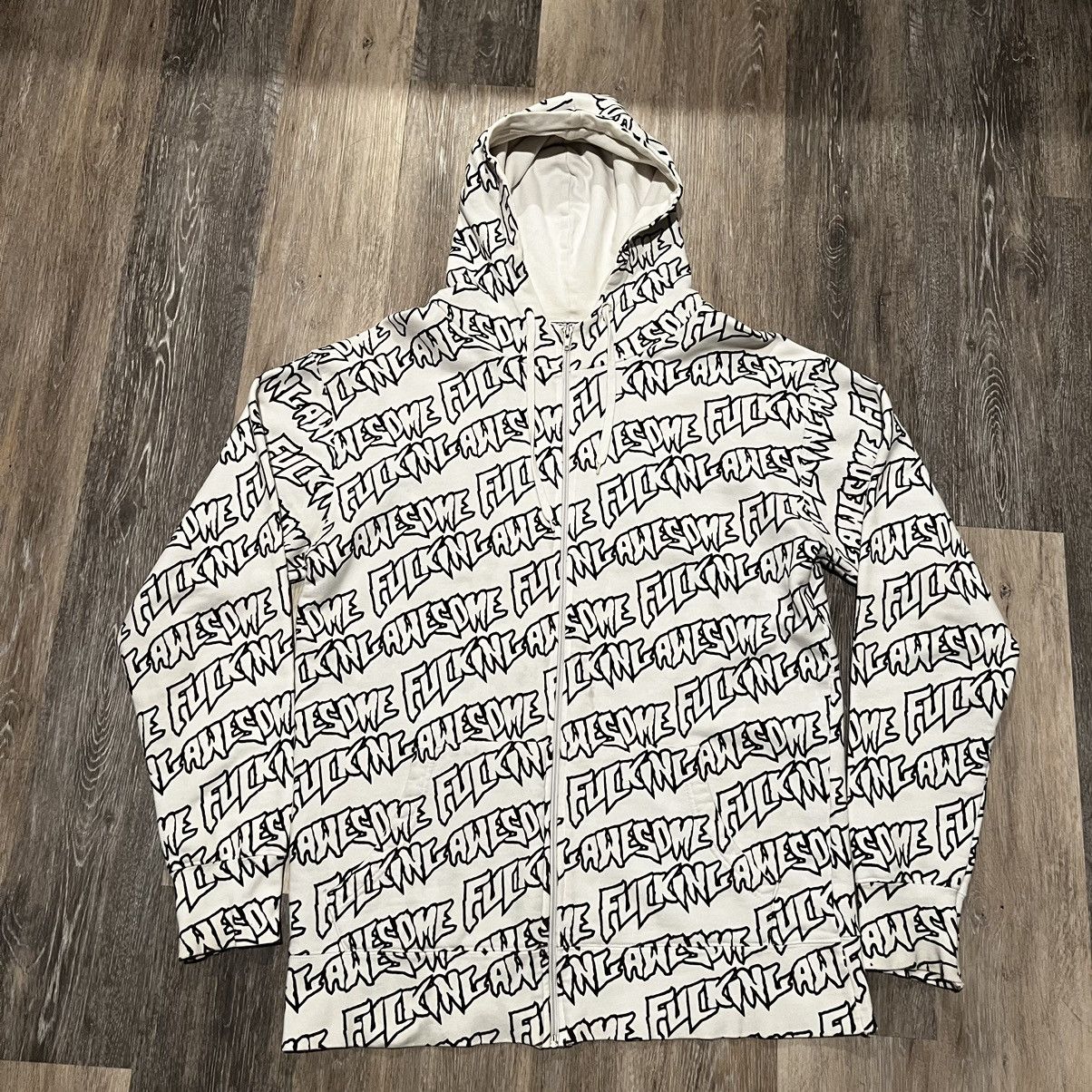 Fucking Awesome Allover Zip up hoodie