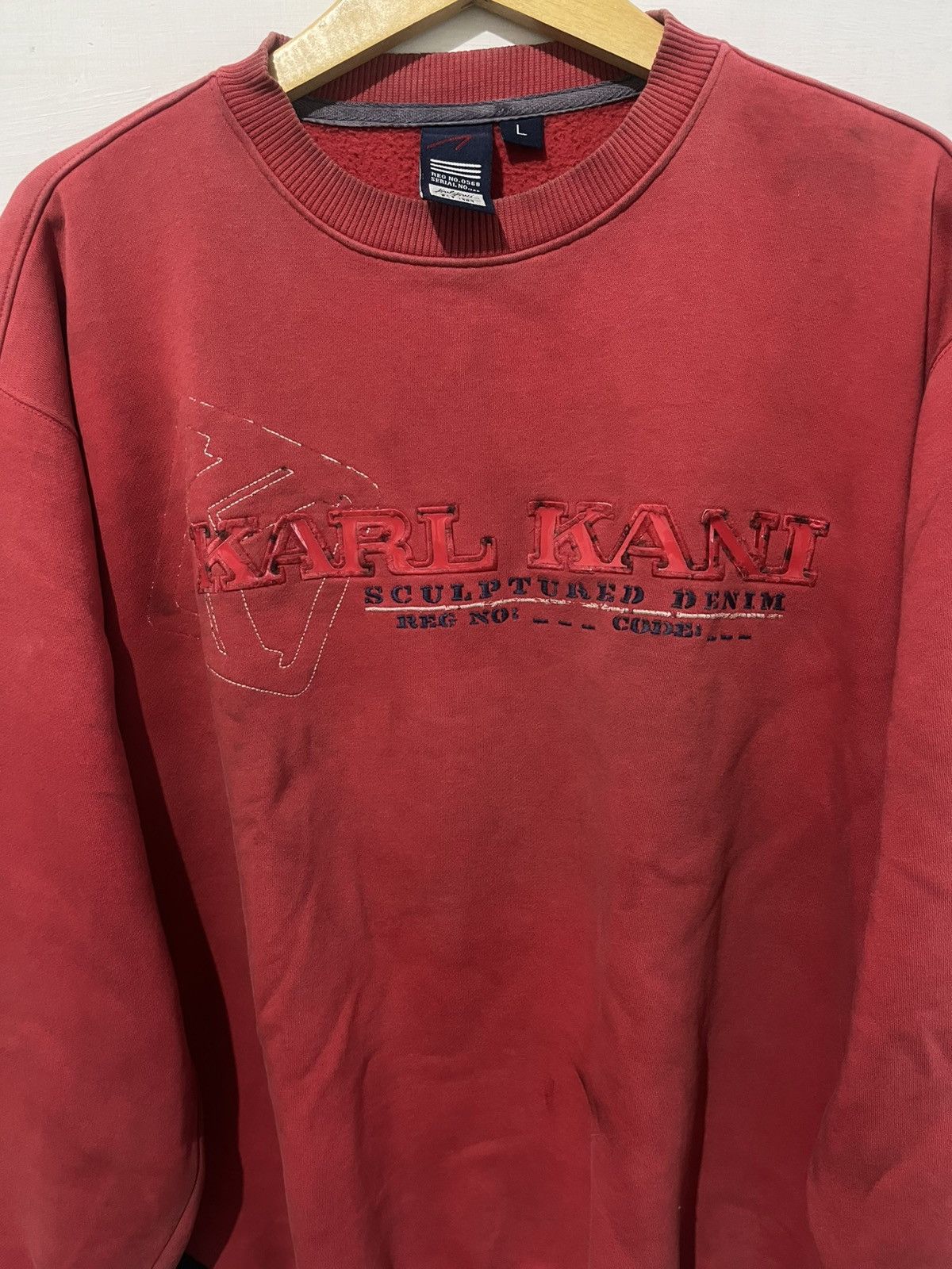 Karl Kani Japanese KarLKani 90’s red Sweater Sculptuared Size US XL / EU 56 / 4 - 2 Thumbnail