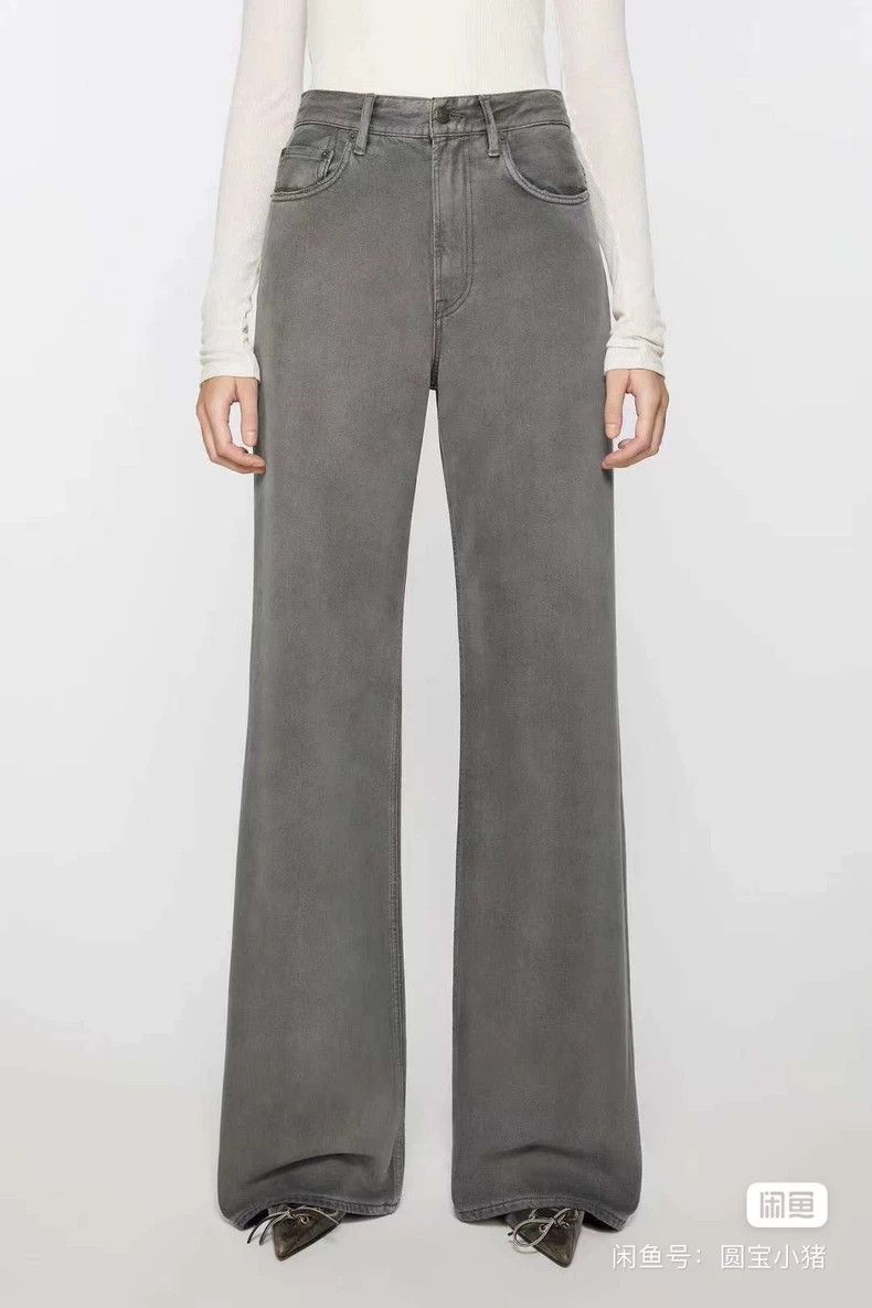 Acne studios Washed grey micro-cropped jeans 2502-Nextarrow