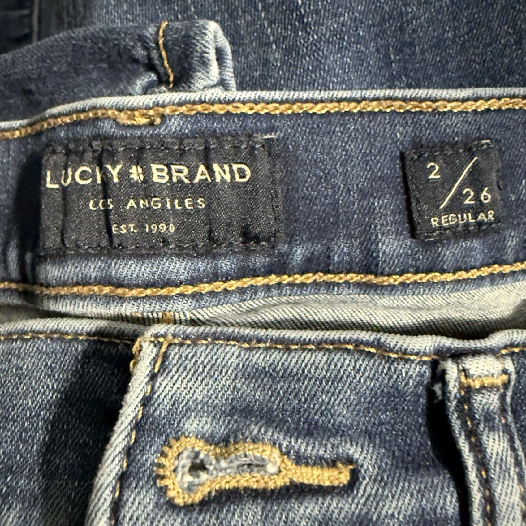Lucky Brand Lucky Brand Jeans Blue Cotton Womens Size 2 Regular Straight Jeans Size 26" / US 2 / IT 38 - 4 Thumbnail