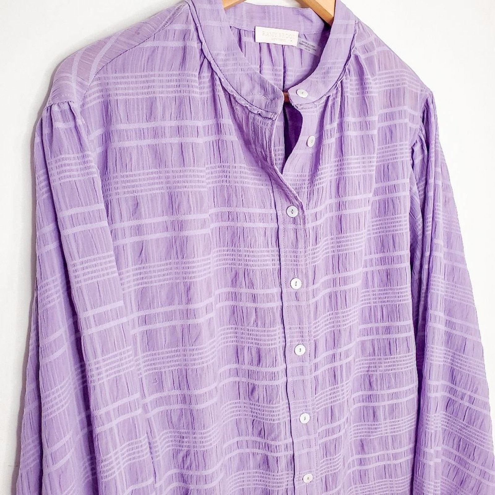 Ramy Brook Ramy Brook Lavender Button Down Berkely Dolman Sleeve Blouse Size XS / US 0-2 / IT 36-38 - 2 Thumbnail