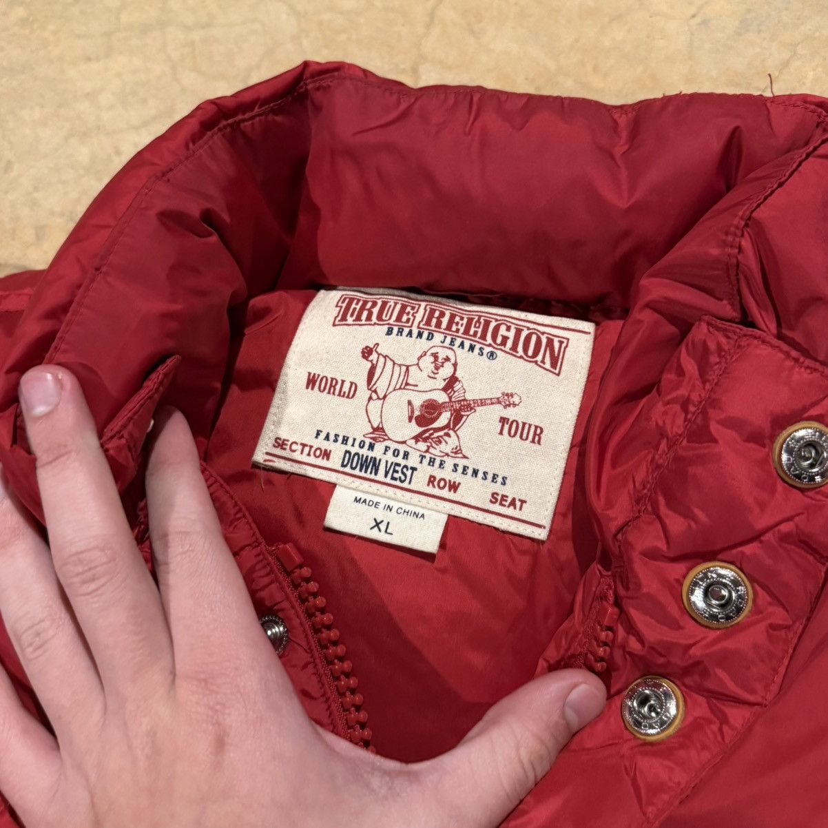 True Religion 2000s True Religion Goose Down Fill Puffer Vest Red Y2K Size US XL / EU 56 / 4 - 6 Thumbnail
