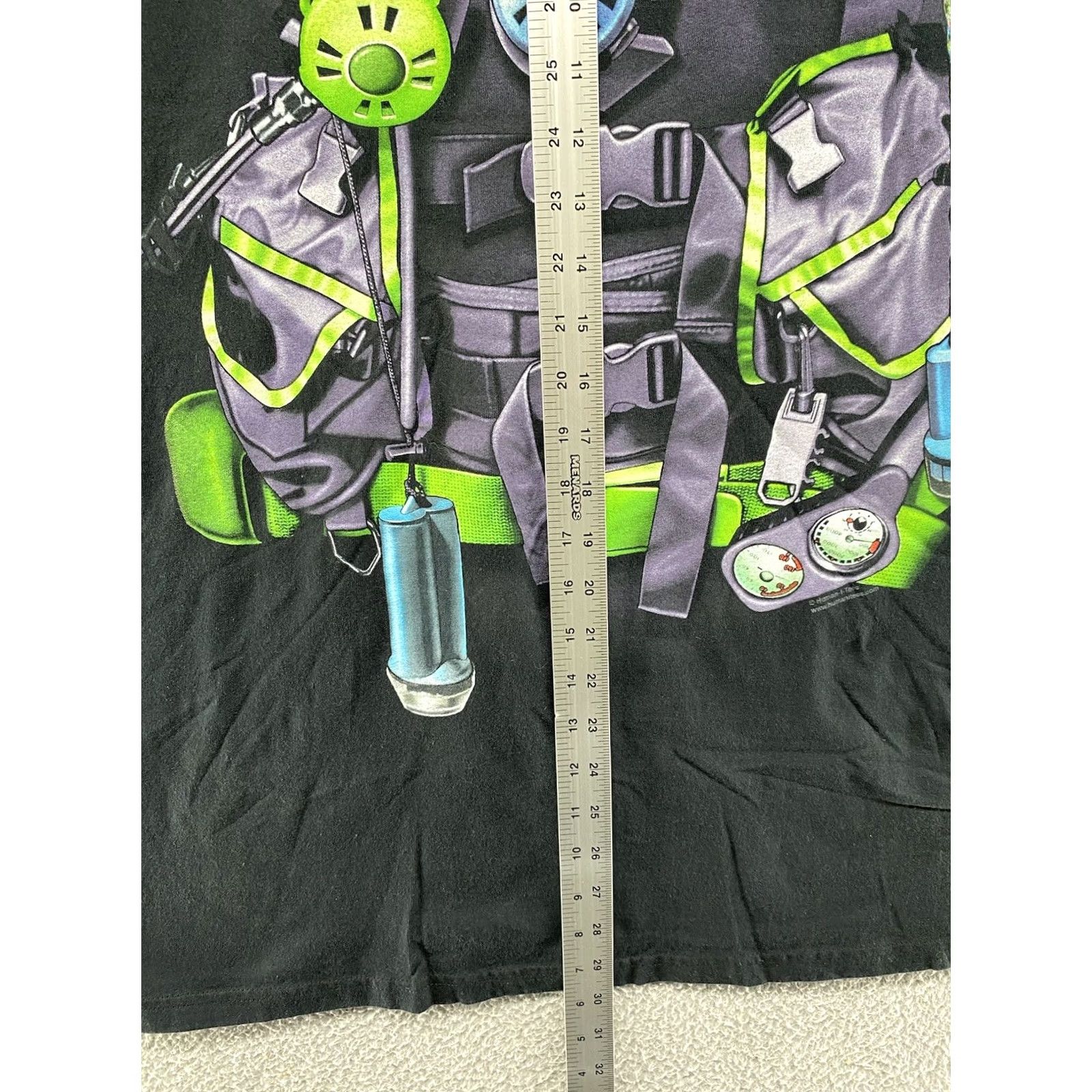 Anvil VTG Human-i-Tees Scuba Diver Gear Double-Sided Shirt Mens L Black 90s Ocean Snorkel T-Shirt Nike Size US L / EU 52-54 / 3 - 7 Thumbnail