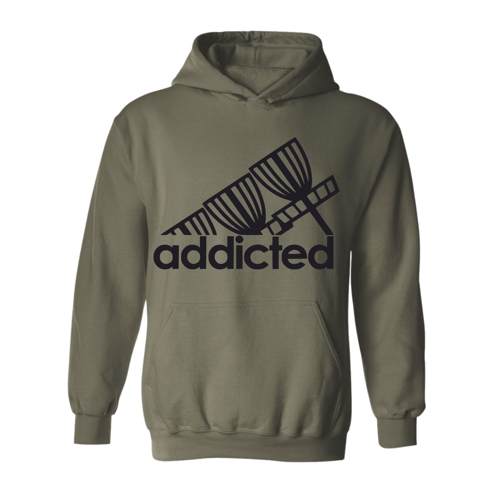 Gildan Disc Golf Hoodie Addicted Discgolfer Athletic Sweatshirt Size US L / EU 52-54 / 3 - 6 Thumbnail