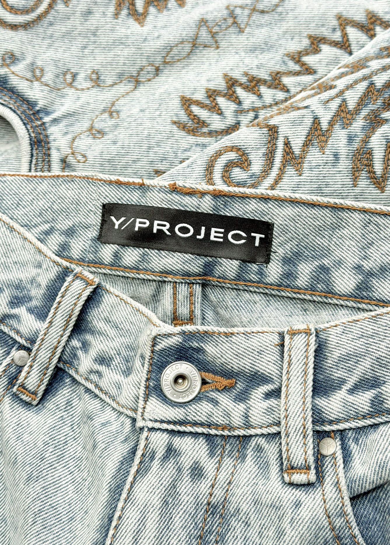 Y/Project Y/Project Washed Blue Cowboy Cuffed Jeans Size 24" / US 00 / IT 34 - 6 Thumbnail