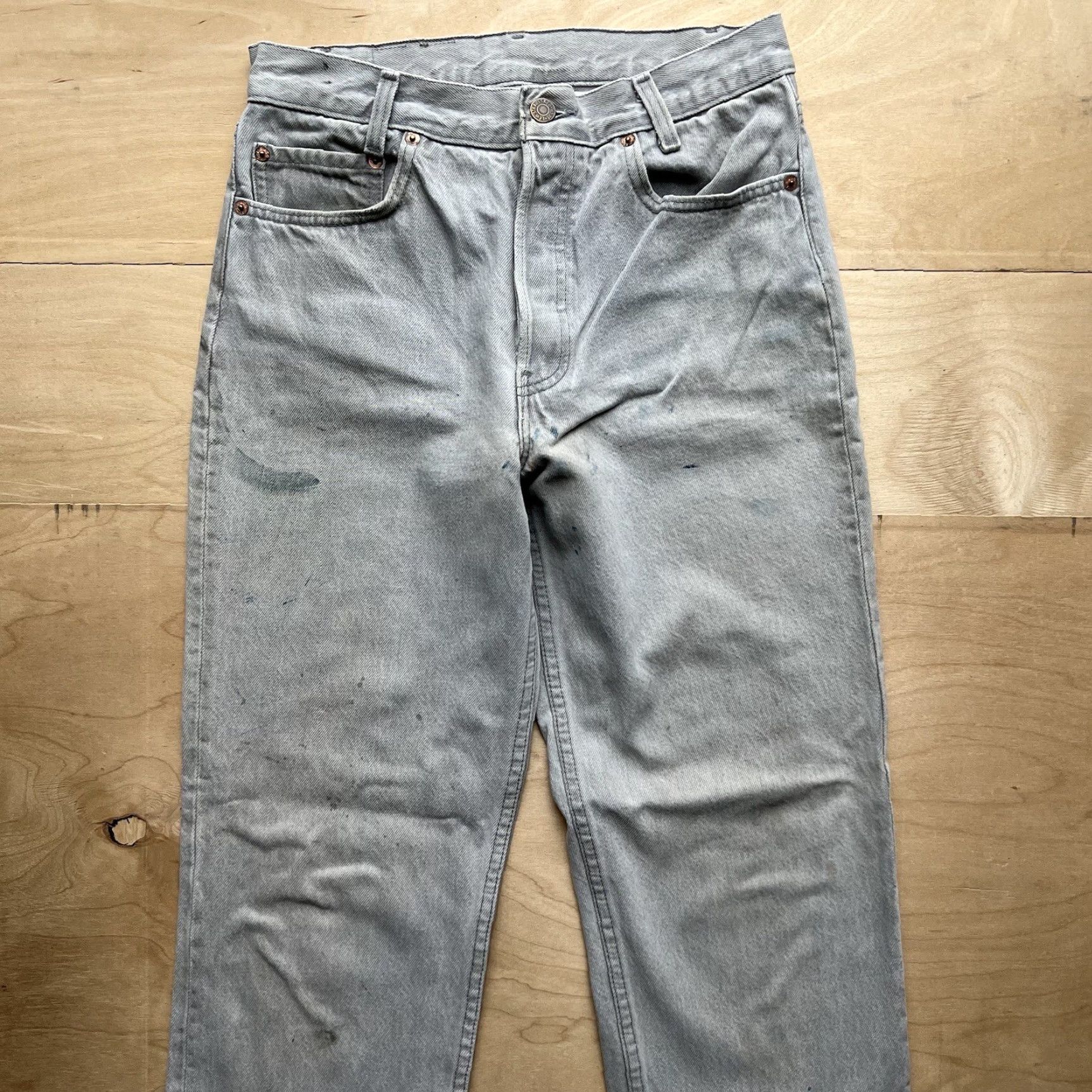 Levi's VINTAGE Levi's Levi's 701 Jeans 28 Gray 80s Denim Made in USA Western Summer Student Fit Mens Jeans Size US 28 / EU 44 - 3 Thumbnail