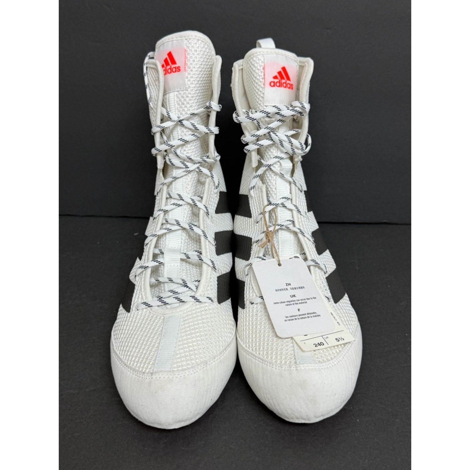Adidas Adidas Box Hog 3 White/Black Boxing Gym “Tokyo” Shoes Men’s Size US 6 / EU 39 - 3 Thumbnail
