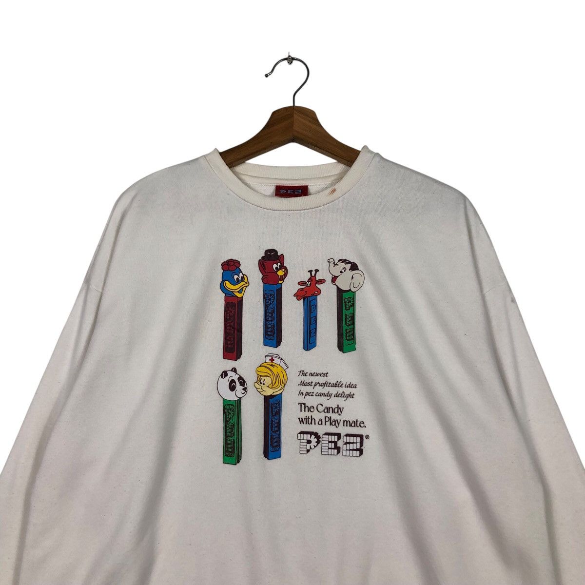 Japanese Brand PEZ Vintage Character Dispenser Crewneck – Rare Promo Piece Size US L / EU 52-54 / 3 - 4 Thumbnail