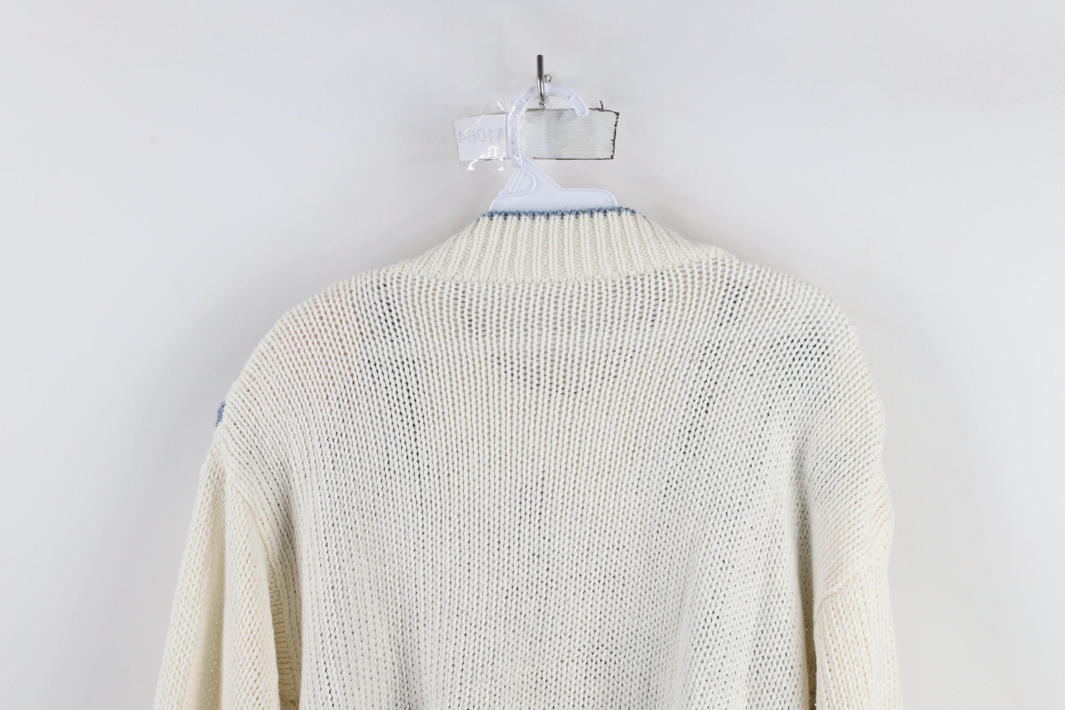 Vintage Vintage 90s Streetwear Flower Chunky Cable Knit Sweater Size M / US 6-8 / IT 42-44 - 12 Thumbnail