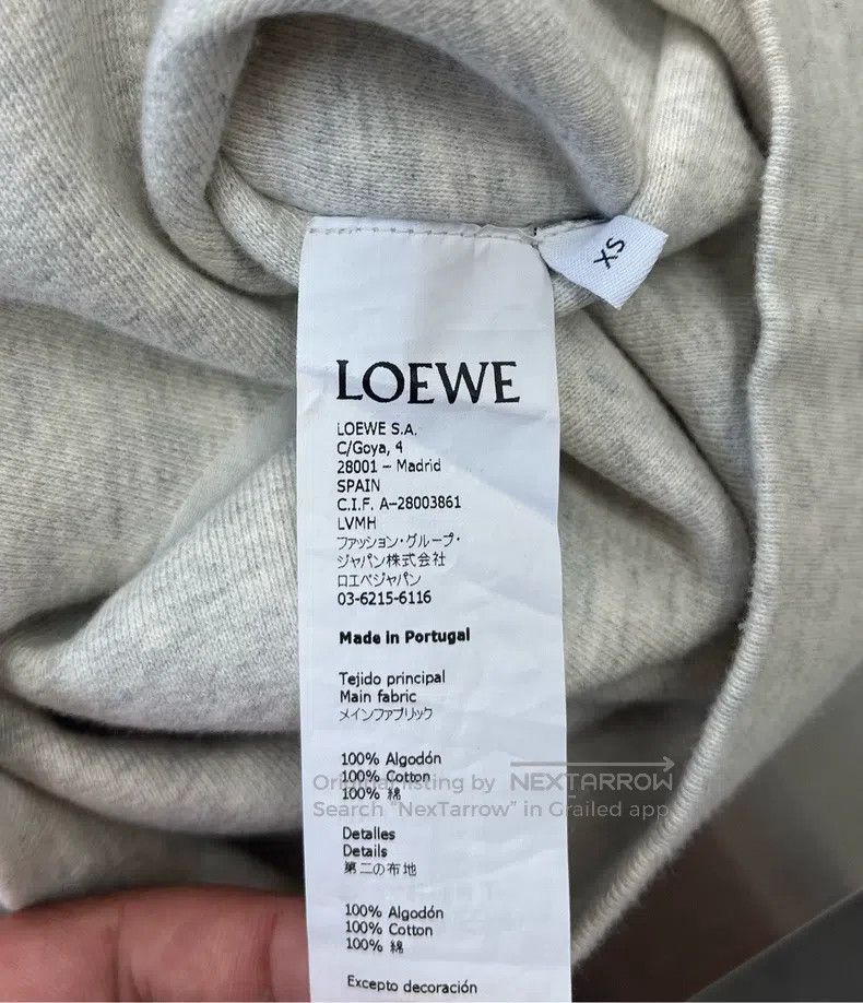 Loewe Loewe Gray Embroidered Logo Round Neck Sweatshirt Size M / US 6-8 / IT 42-44 - 4 Thumbnail