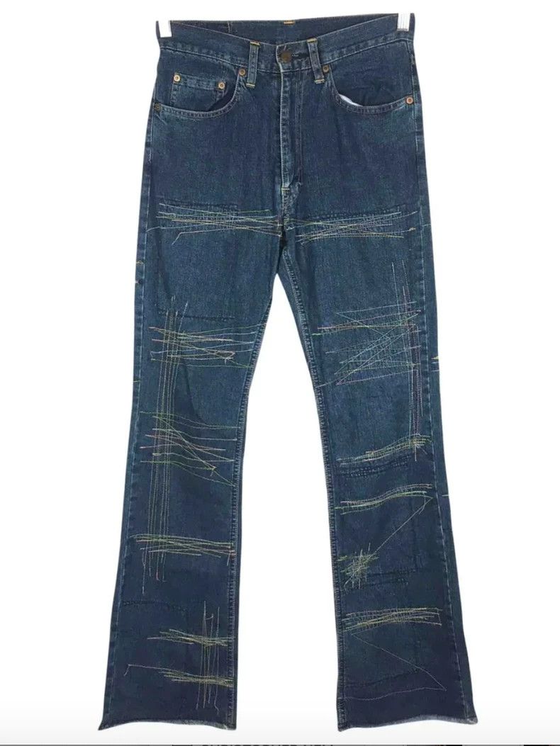 Hysteric Glamour Hysteric Glamour size os 90s Hippie Stitched Jeans 2504-Ne Size US 30 / EU 46 - 1 Thumbnail