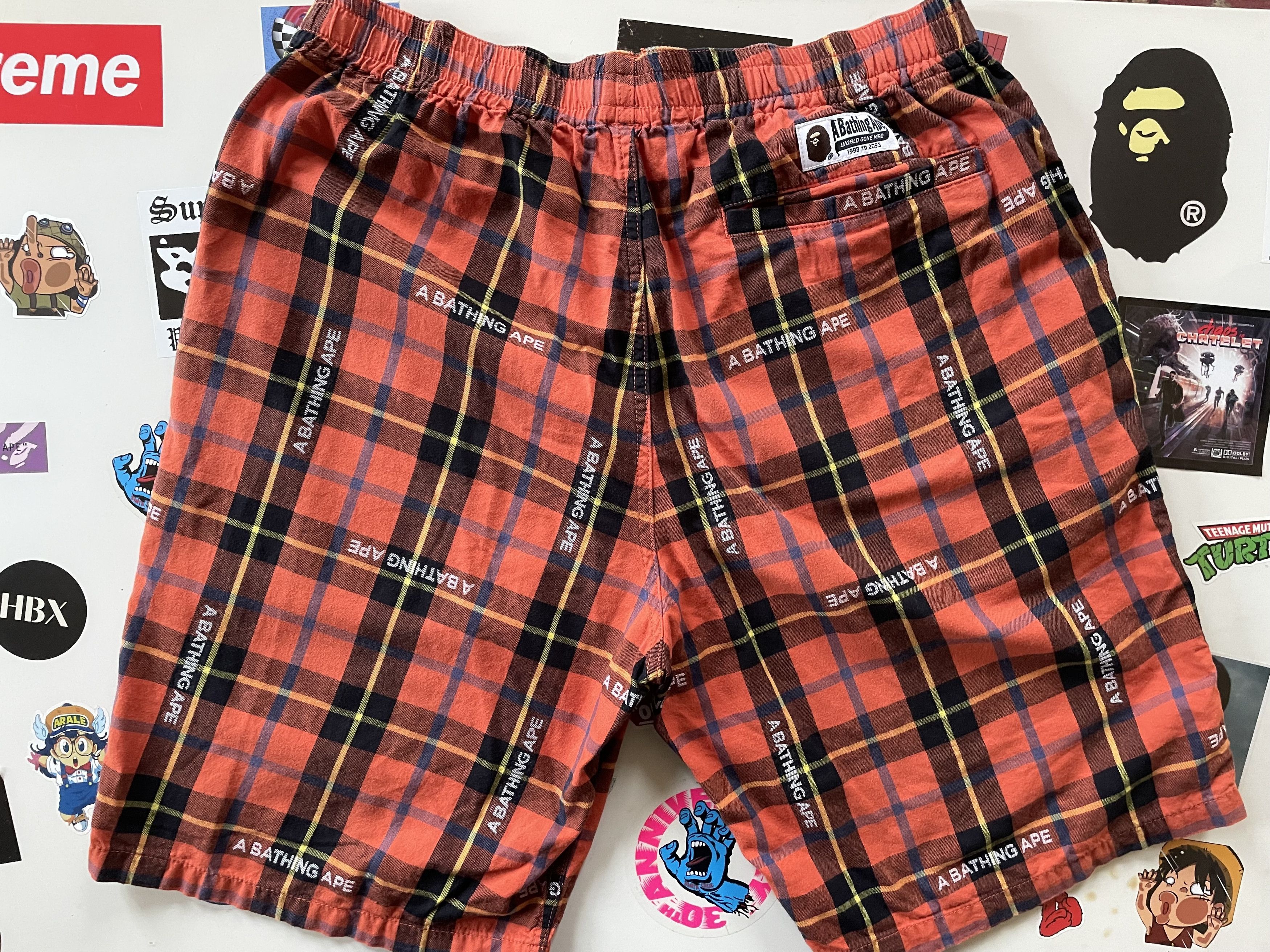 Bape Bape A Bathing Ape Check Plaid Shorts Size US 34 / EU 50 - 2 Thumbnail
