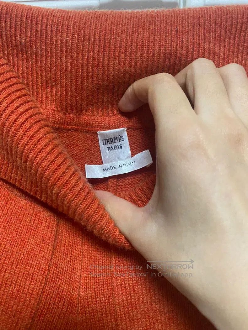 Hermes Hermes Cashmere orange suit Size XXS / US 00 / IT 34 - 9 Thumbnail