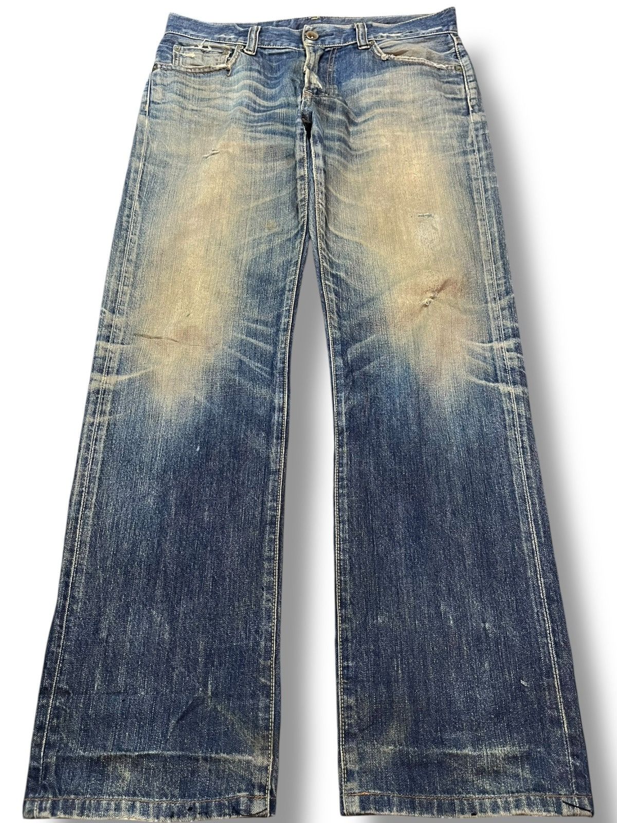 Uniqlo Vintage Uniqlo S002 Mudwash Distressed Denim Size US 34 / EU 50 - 1 Thumbnail