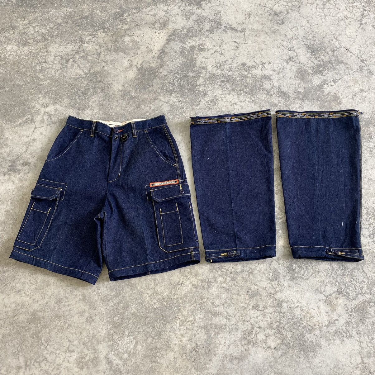 Triple 5 Soul VTG Y2K Triple 5 Soul Convertible Cargo Baggy Jeans Size US 30 / EU 46 - 5 Thumbnail