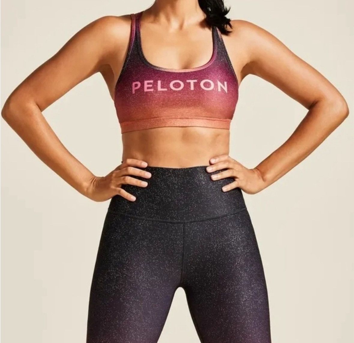 Peloton splatter paint sports bra outlet