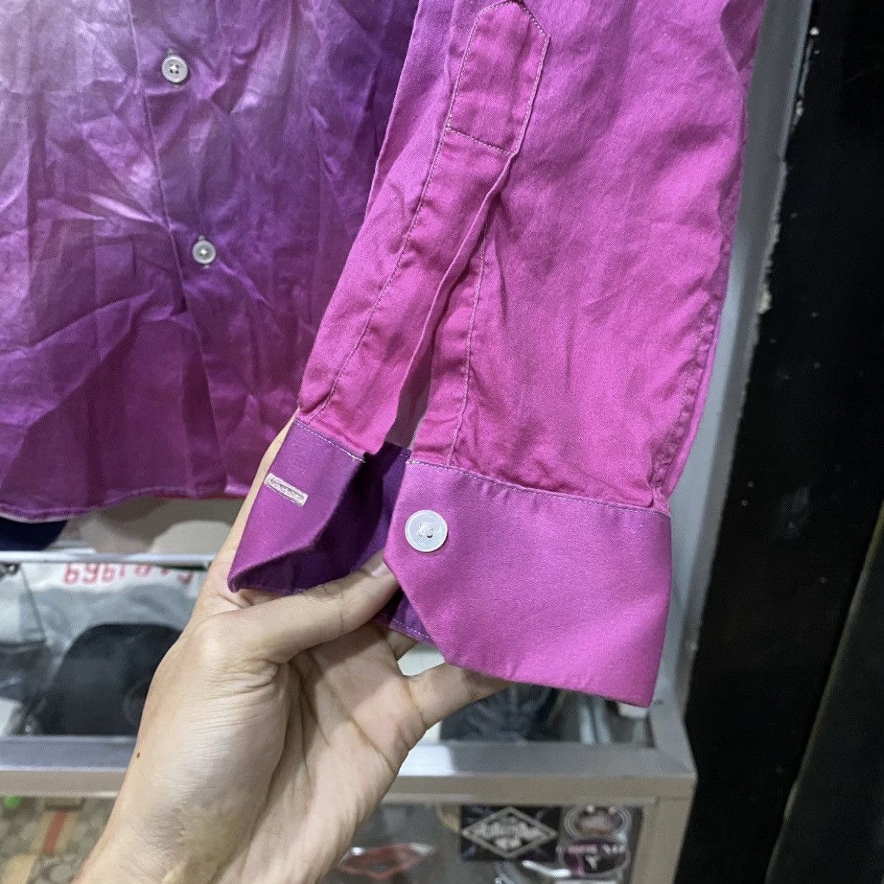 Paul Smith Paul Smith Gradient Ombre Graphic Long Sleeve Shirt Pink Size US L / EU 52-54 / 3 - 6 Thumbnail