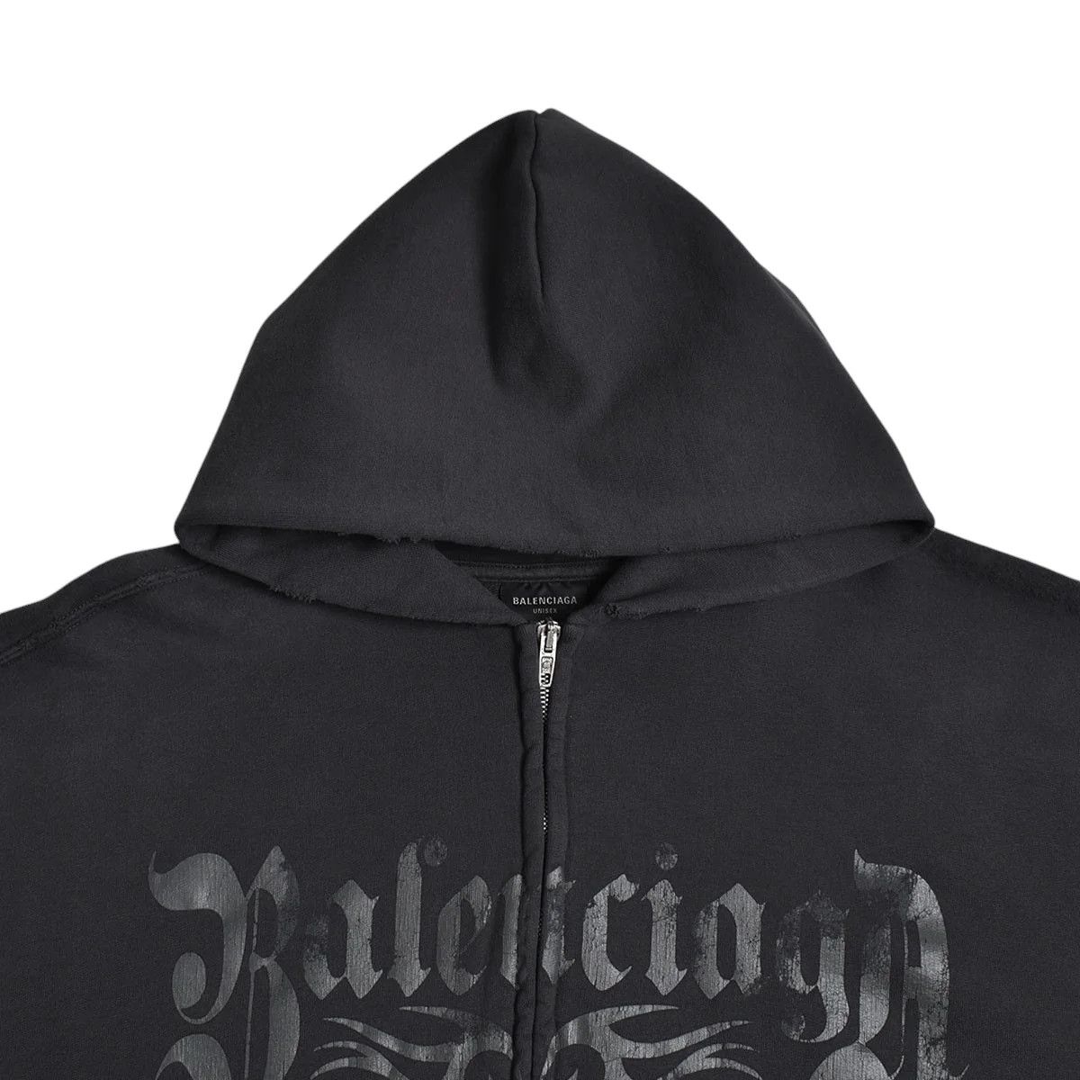 Balenciaga o1mt1gz1225 Tacky Zip-Up Hoodie Regular Fit in Black Size S / US 4 / IT 40 - 3 Thumbnail