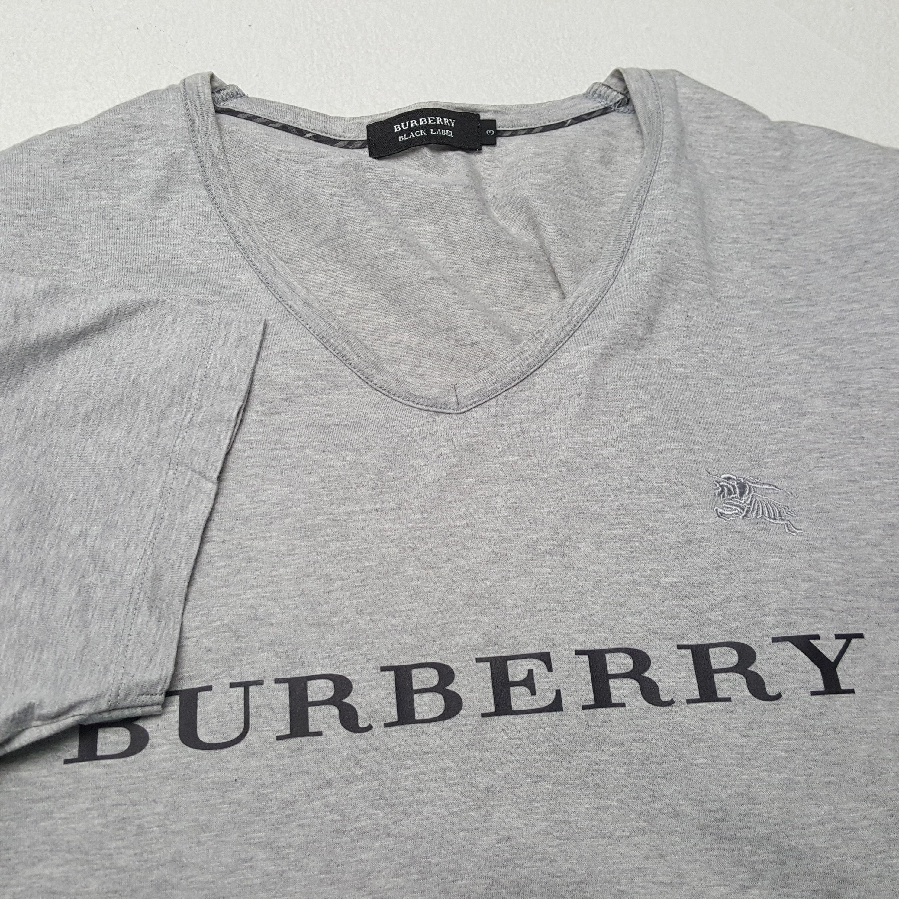 Burberry × Vintage BURBERRY BLACK LABEL Center Spell Out Design Custom Tshirt Size US M / EU 48-50 / 2 - 5 Thumbnail