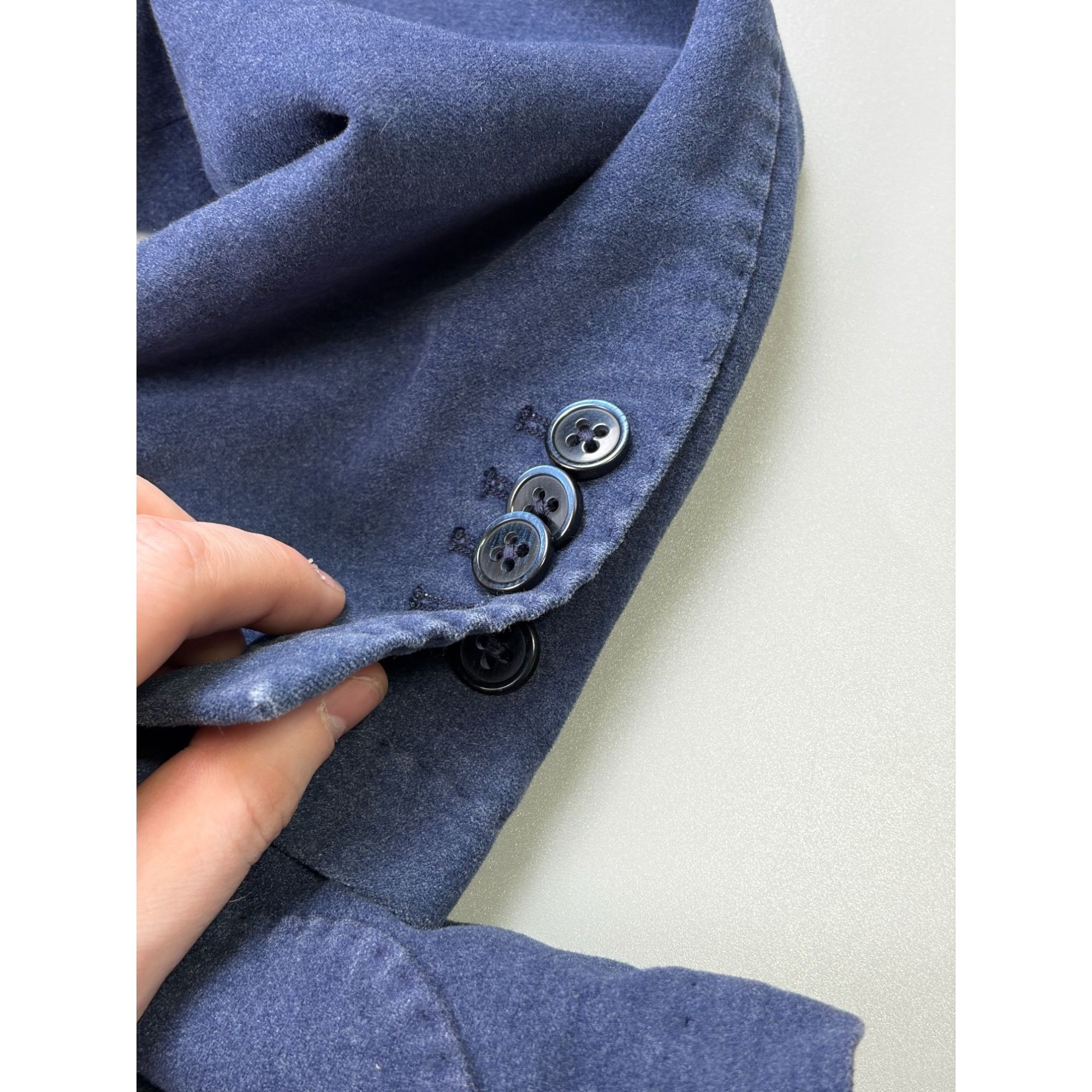 Boggi Boggi Milano Cotton Velour Garment Dyed Blazer (Y1248) Size 42R - 8 Thumbnail