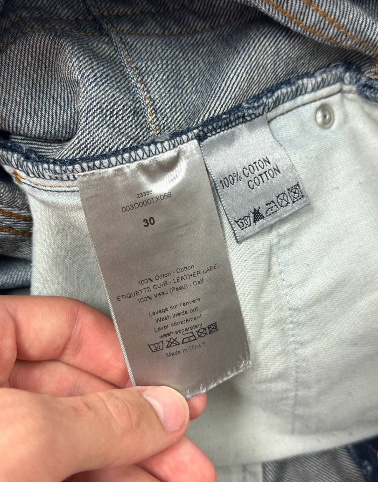 Dior Dior Hedi Slimane Blue Faded Denim Jeans Size US 30 / EU 46 - 17 Thumbnail