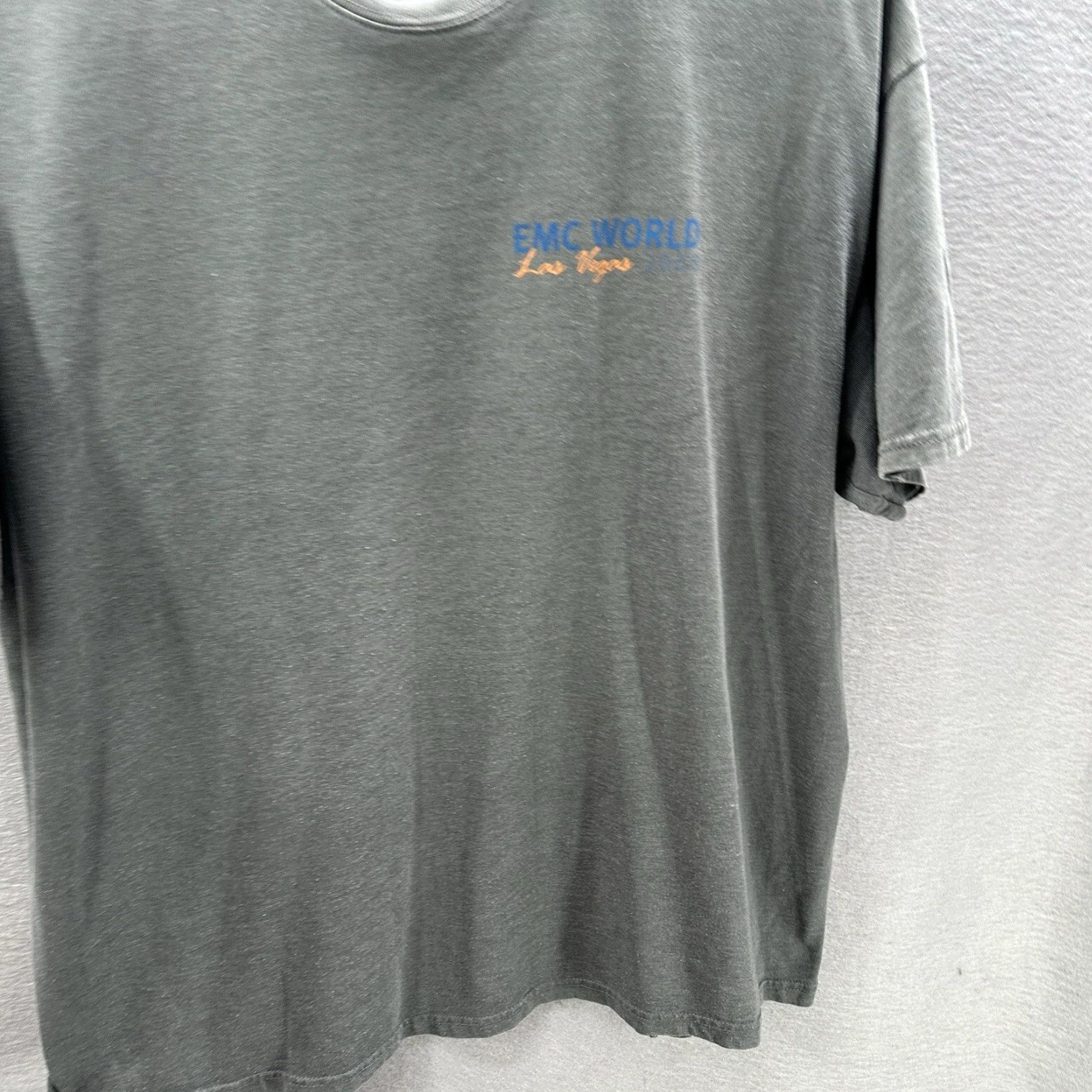Hanes VINTAGE Hanes T-Shirt Shirt Mens XL Gray 90s Retro EMC World Las Vegas 2008 Double-Sided Beefy Tee Size US XL / EU 56 / 4 - 4 Thumbnail