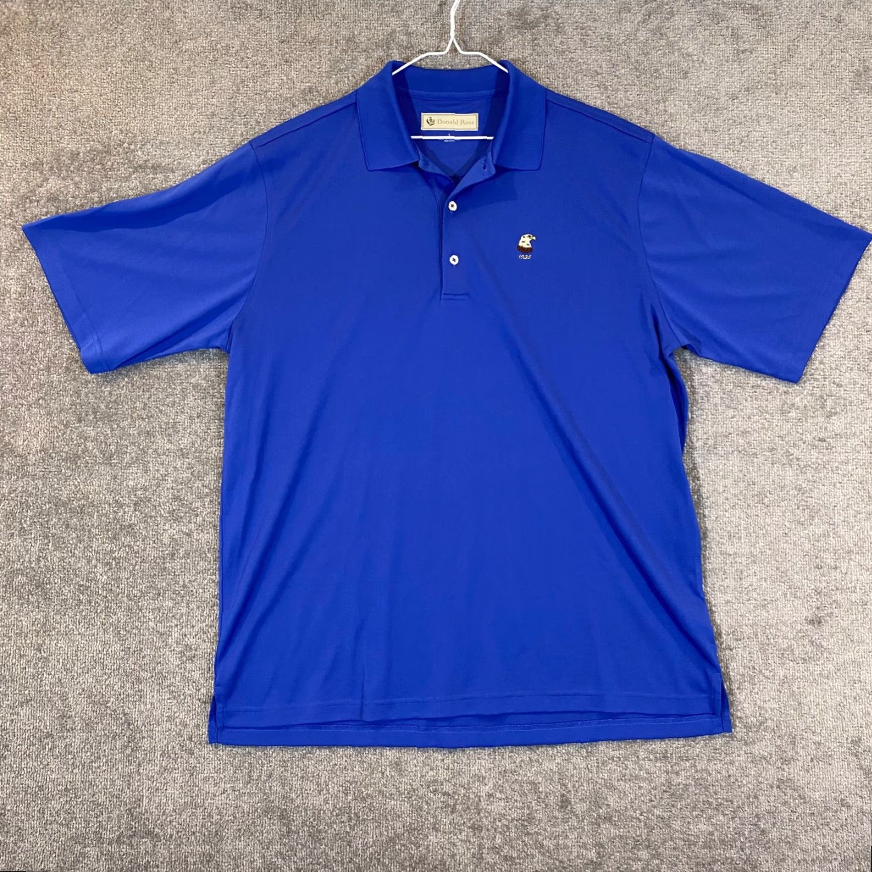 Vintage Donald Ross Polo Men Large Deep Blue Rehoboth Beach CC DE Performance Golf Shirt Size US L / EU 52-54 / 3 - 2 Thumbnail