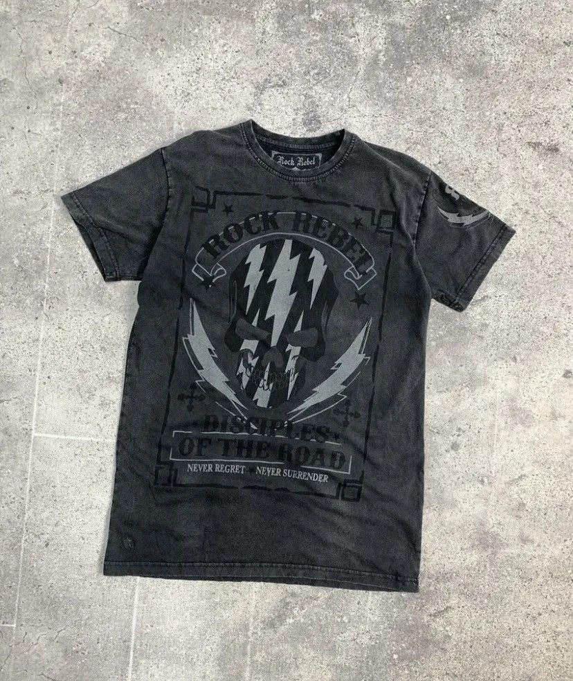 Affliction × Band Tees × Tapout Affliction Style Rock Rebel Aop Band Y2K Tee Size US M / EU 48-50 / 2 - 2 Thumbnail