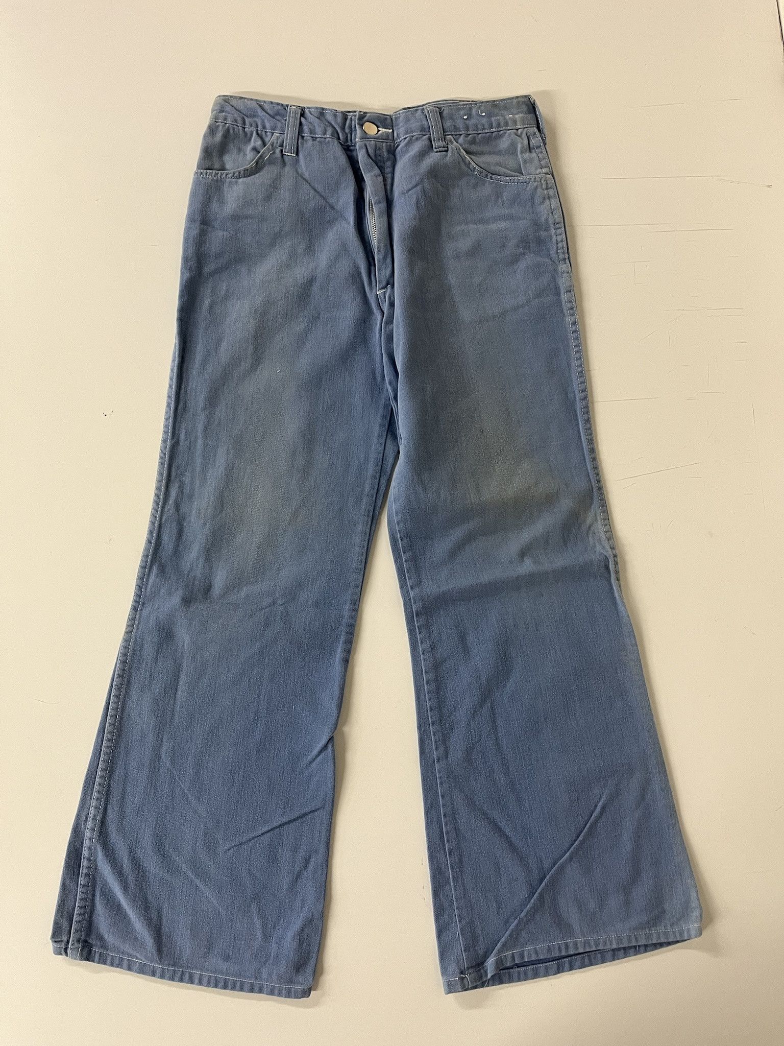 Levi's Vintage 1970s Flare Blue Denim Size US 30 / EU 46 - 1 Thumbnail