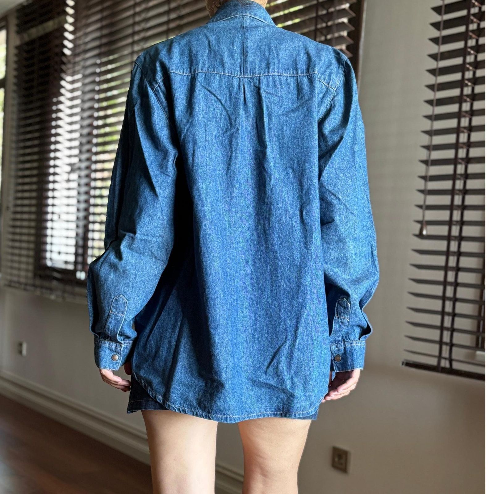 Levi's Vintage Levi's Denim Western Shirt M - Snap Cherry Buttons Size US L / EU 52-54 / 3 - 4 Thumbnail