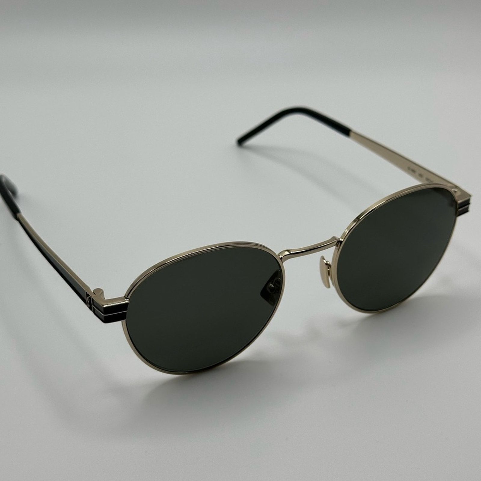 Saint Laurent Paris NEW YSL Saint Laurent Sunglasses SL M62 003 Gold Grey Unisex Size ONE SIZE - 7 Thumbnail