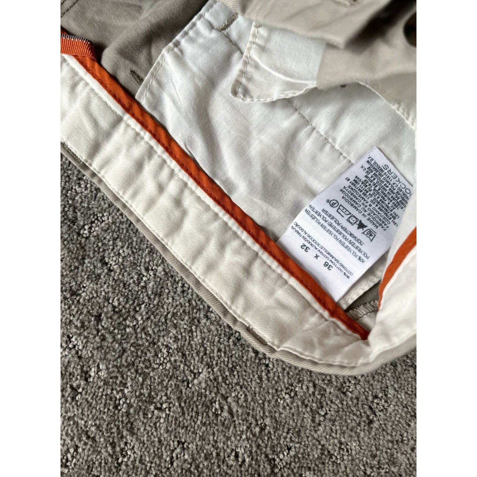 Dockers DOCKERS Pants Main Selling Point: Flat Front Chino - Ivory Beige - Size 36x32 - Regular Fit - Men Size US 36 / EU 52 - 6 Thumbnail