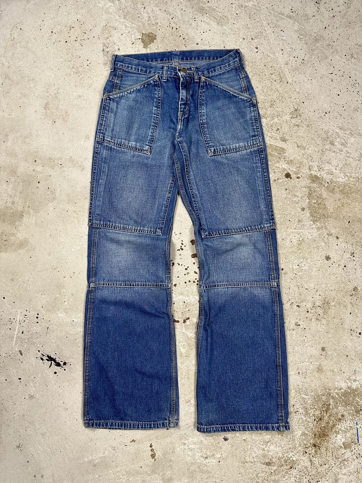 Carhartt × Lee × Vintage Vintage 90s Lee Workwear Flare Boot Cut Denim Pants Rare Size US 29 - 1 Thumbnail