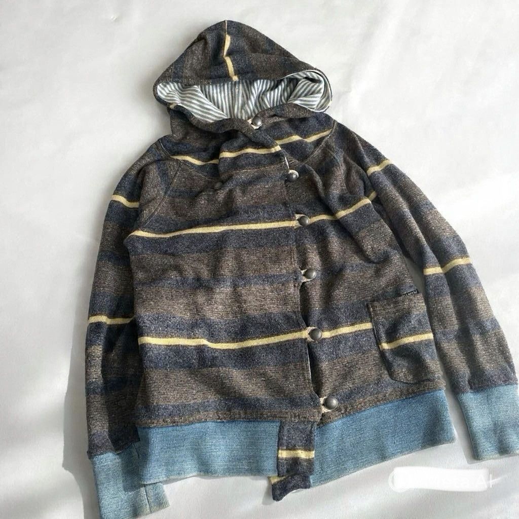 Kapital 2 TONES Reversible Blanket Liberty Striped buttons up hoodie Size US S / EU 44-46 / 1 - 2 Thumbnail