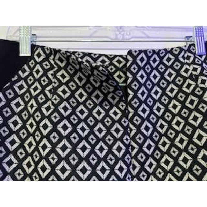 Worthington Worthington Women Pencil Skirt Diamond Pattern Slit Black Size 36" / US 14 / IT 50 - 4 Thumbnail
