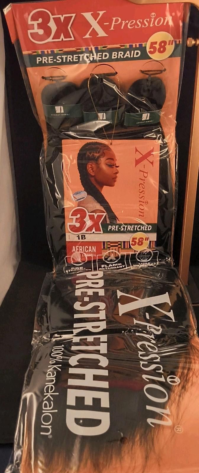 Other 3X Sensationnel African Collection Pre Stretched Hair 2X72 Size ONE SIZE - 4 Thumbnail