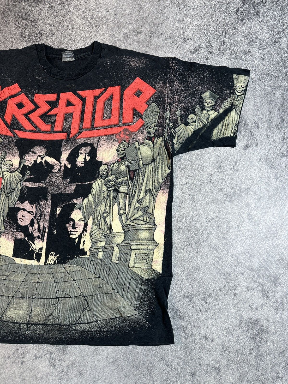 Band Tees × Vintage Vintage Kreator Full Print T-shirt Rock Metal 90s Rare XL Size US L / EU 52-54 / 3 - 3 Thumbnail