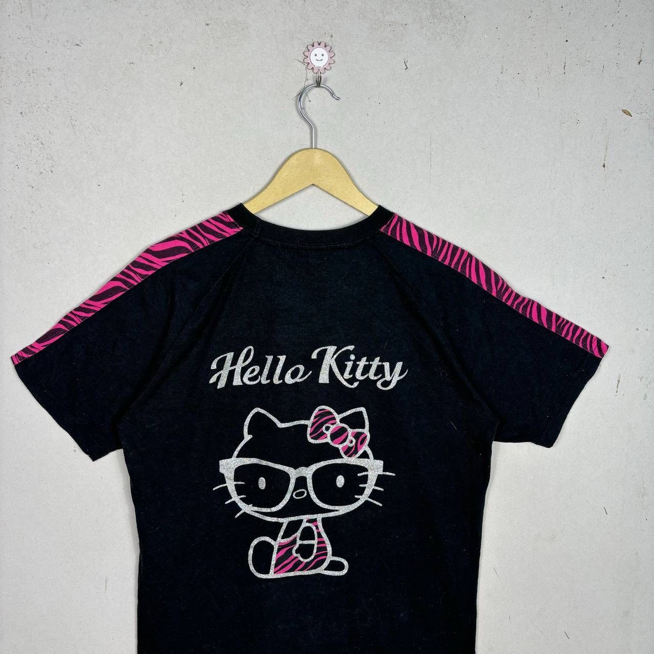Other Vtg Hello Kitty Zebra Shirt Y2K Sanrio Nerd Glasses Pink L Size US L / EU 52-54 / 3 - 3 Thumbnail