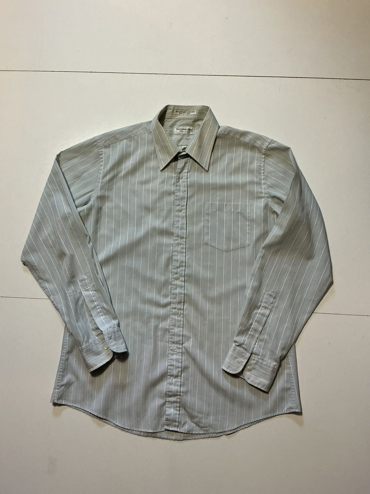 Yves Saint Laurent Vintage 80s YSL Yves Saint Laurent Striped Button Shirt Size US S / EU 44-46 / 1 - 1 Thumbnail