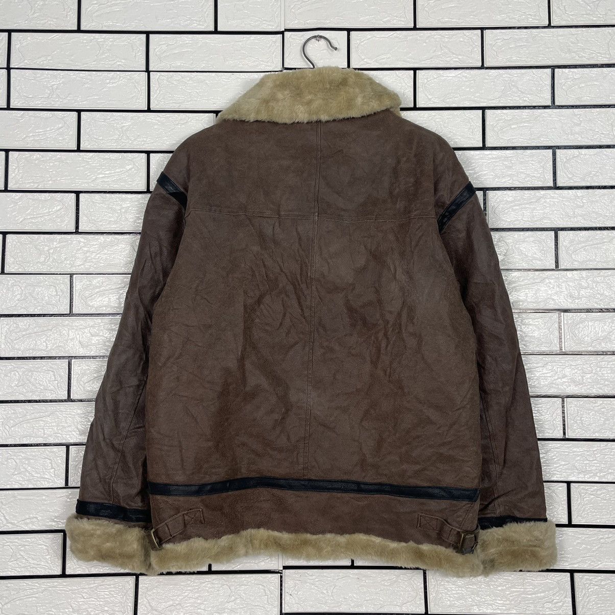 Japanese Brand Stocker Point B3 Shearling Sheepskin Bomber Jacket Size US M / EU 48-50 / 2 - 7 Thumbnail