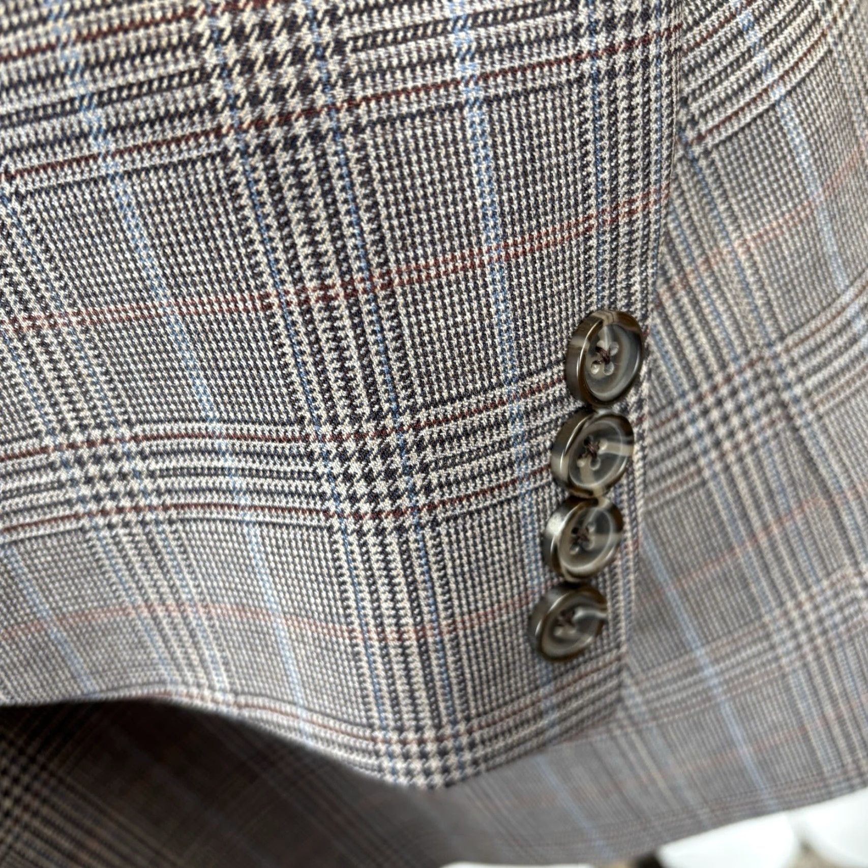 Brooks Brothers Brooks Brothers Blazer Mens 44L Gray Windowpane Fitzgerald Sport Coat Jacket Geometric Wool 2 Piece Notch Lapel Long Double-Vented White/Gray? Size 44R - 3 Thumbnail