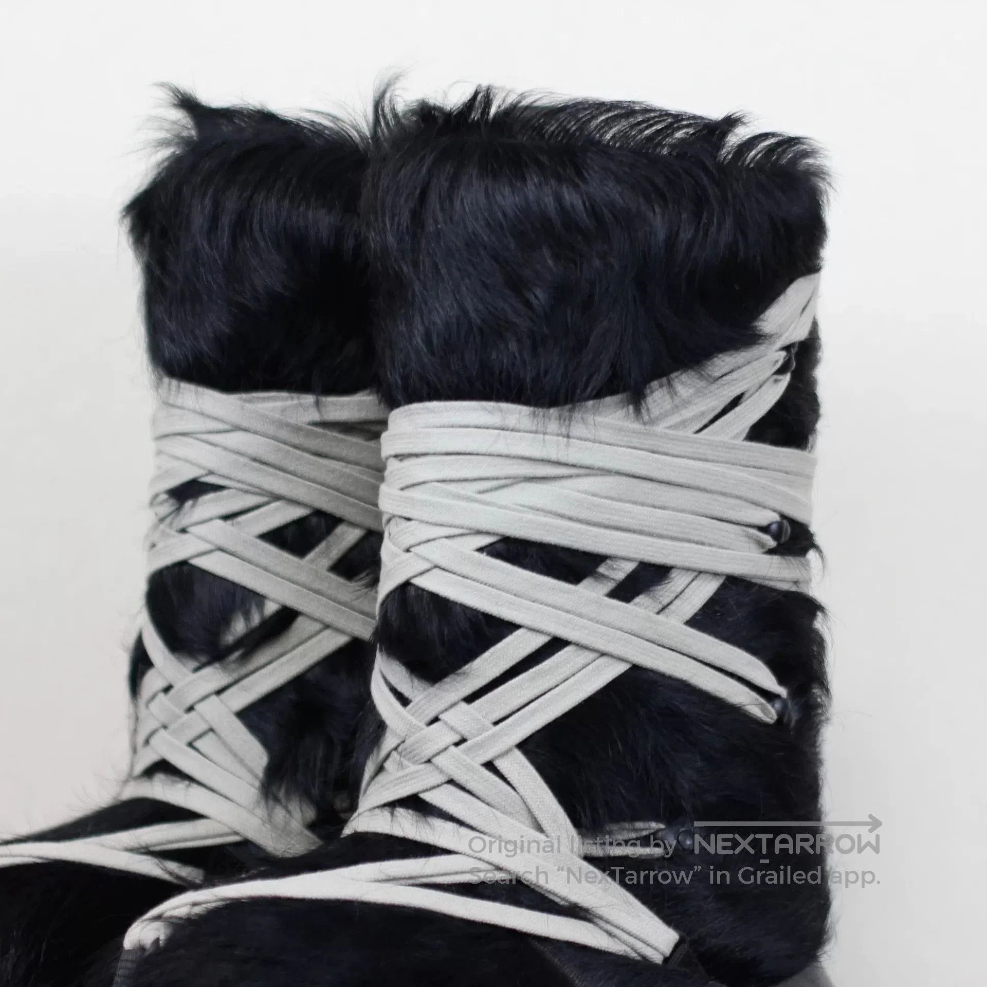 Rick Owens Rick Owens Black Furry Lace. Size US 5.5 / EU 38 - 2 Thumbnail