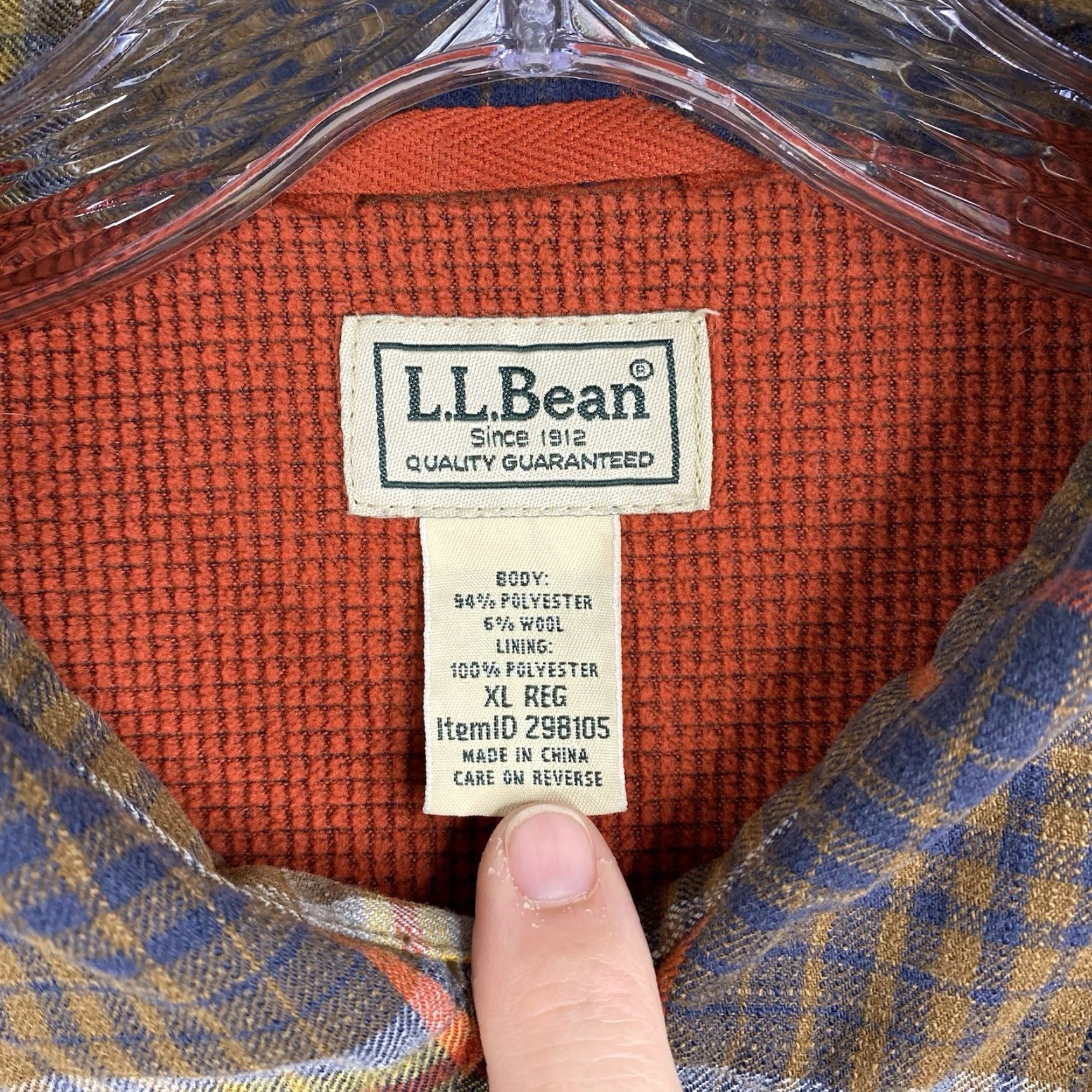 Vintage VINTAGE LL Bean Shirt Jacket Mens XL Plaid Canvas Flannel Lined Shacket Snap Pocket Size US XL / EU 56 / 4 - 3 Thumbnail
