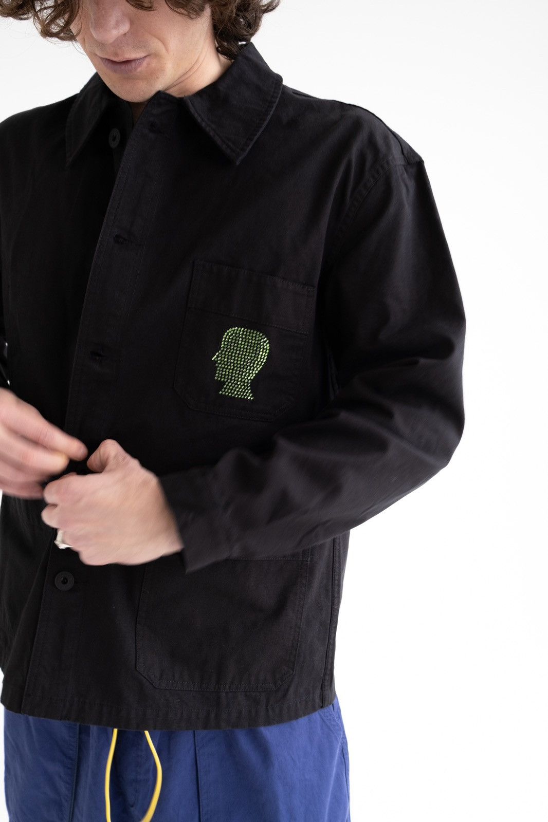 Brain Dead Brain Dead Squirrel Rhinestone Chore Coat Washed Black Size L / US 10 / IT 46 - 6 Thumbnail