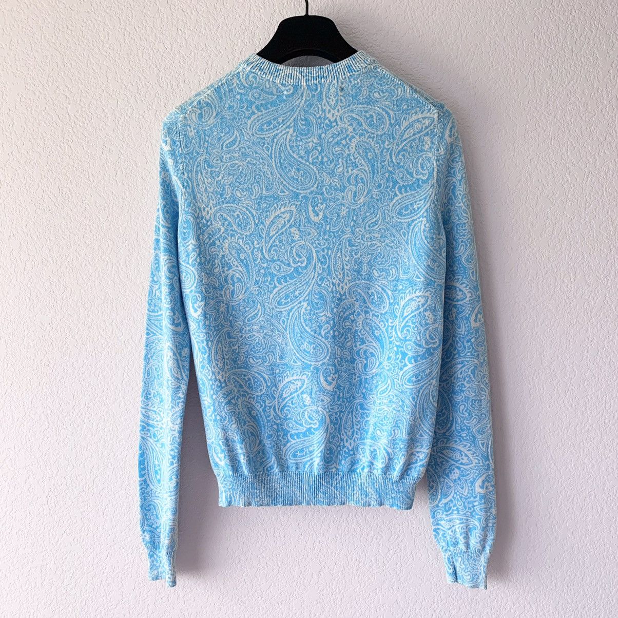 Y2K paisley blue cardigan