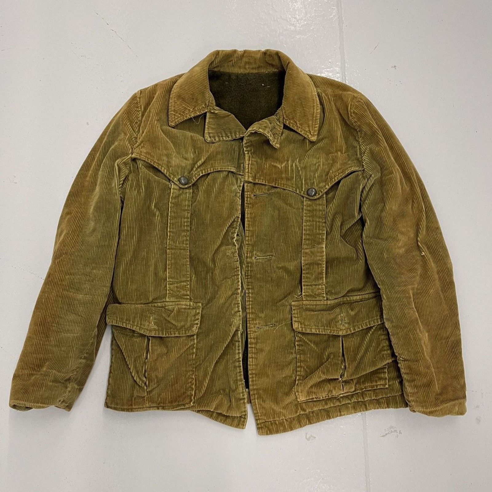 Other Vintage 60s Green/Beige Lined Corduroy Jacket Size US S / EU 44-46 / 1 - 1 Thumbnail