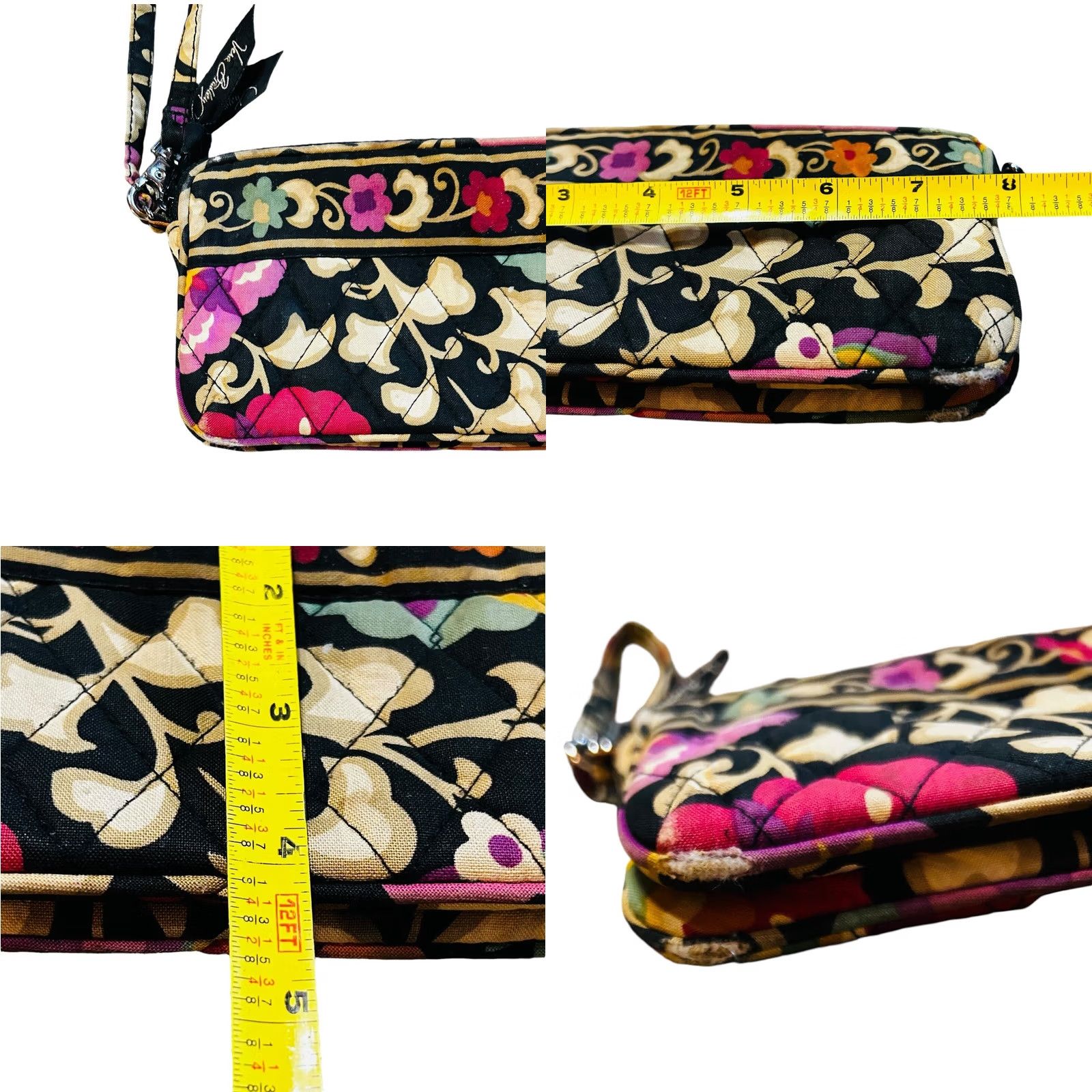 Vera Bradley Vera Bradley Crossbody Hipster Bag Suzani Pattern Floral Purse W/Wristlet Wallet Read Womens Medium Multicolor Floral 11x2in 56in Strap Drop Size ONE SIZE - 10 Thumbnail